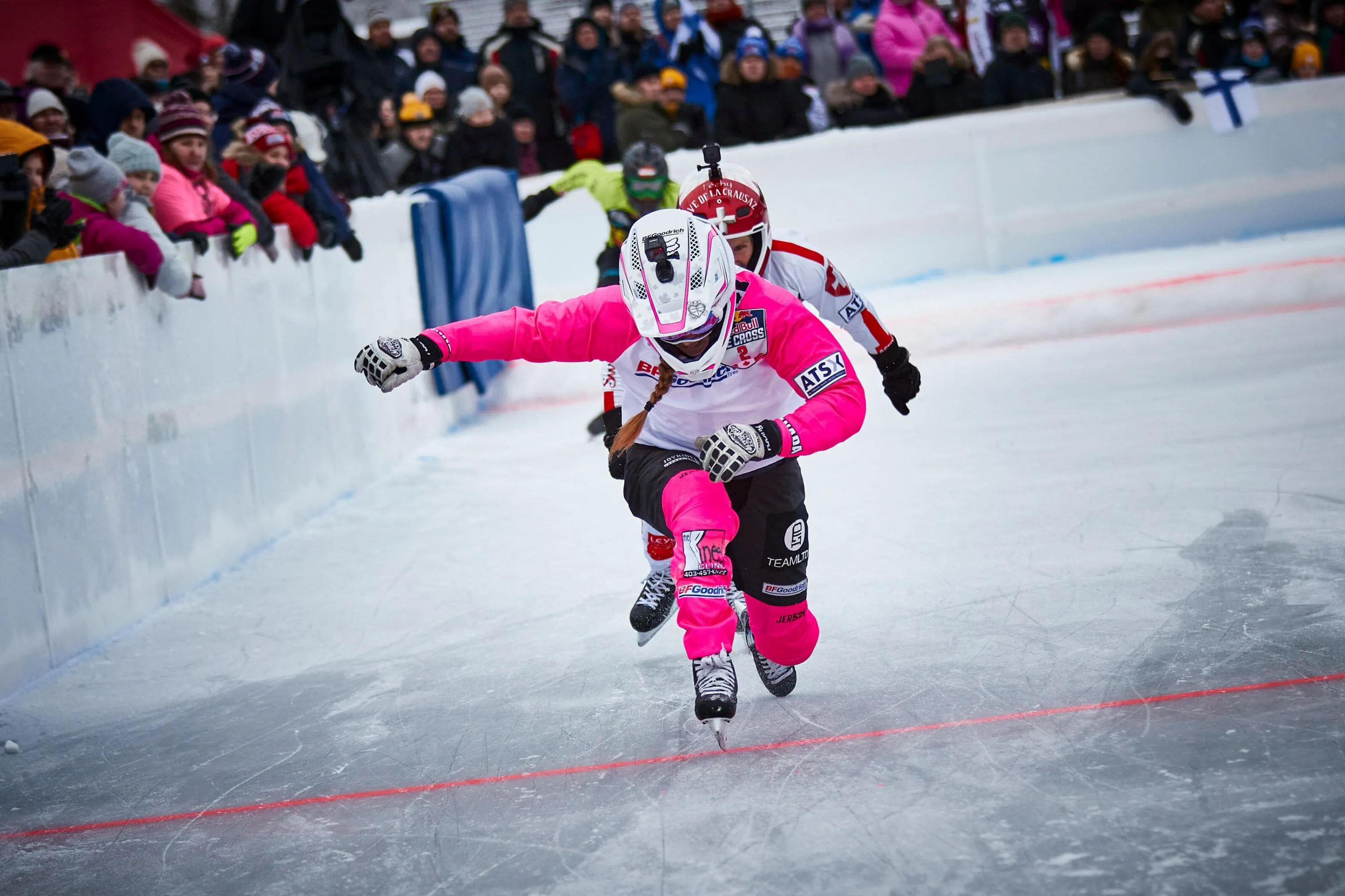 Jacqueline Legere iced up her third win of the season in Finland. Image: Andreas Langreiter / Red Bull Content Pool Jacqueline Legere iced up her third win of the season in Finland. Image: Andreas Langreiter / Red Bull Content Pool